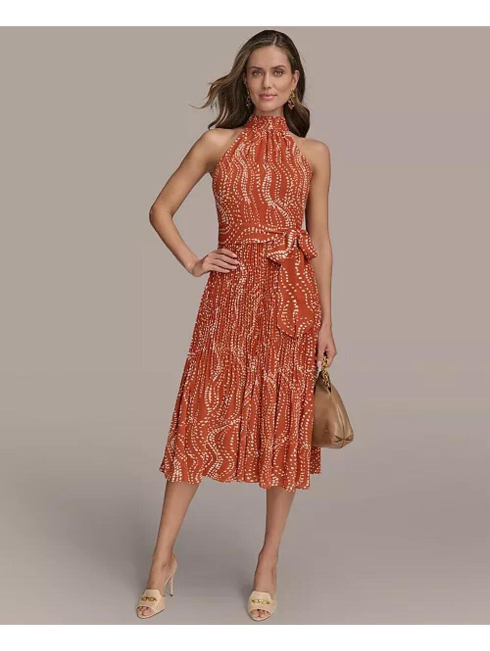 Donna Karan New York Women's Halter Chiffon A-Line Dress